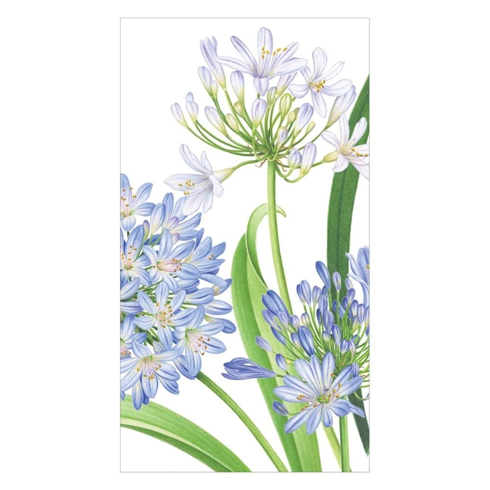 An image of Caspari Agapanthus Garden Guest Towels