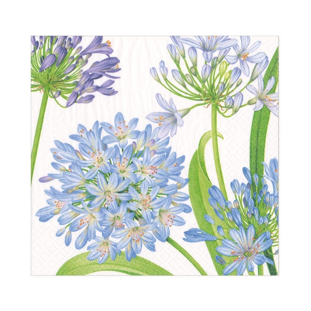 An image of Caspari Agapanthus Garden Luncheon Napkins