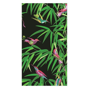 Caspari Birds in Paradise Guest Towel Black