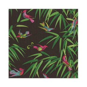 Caspari Birds in Paradise Guest Towel Black