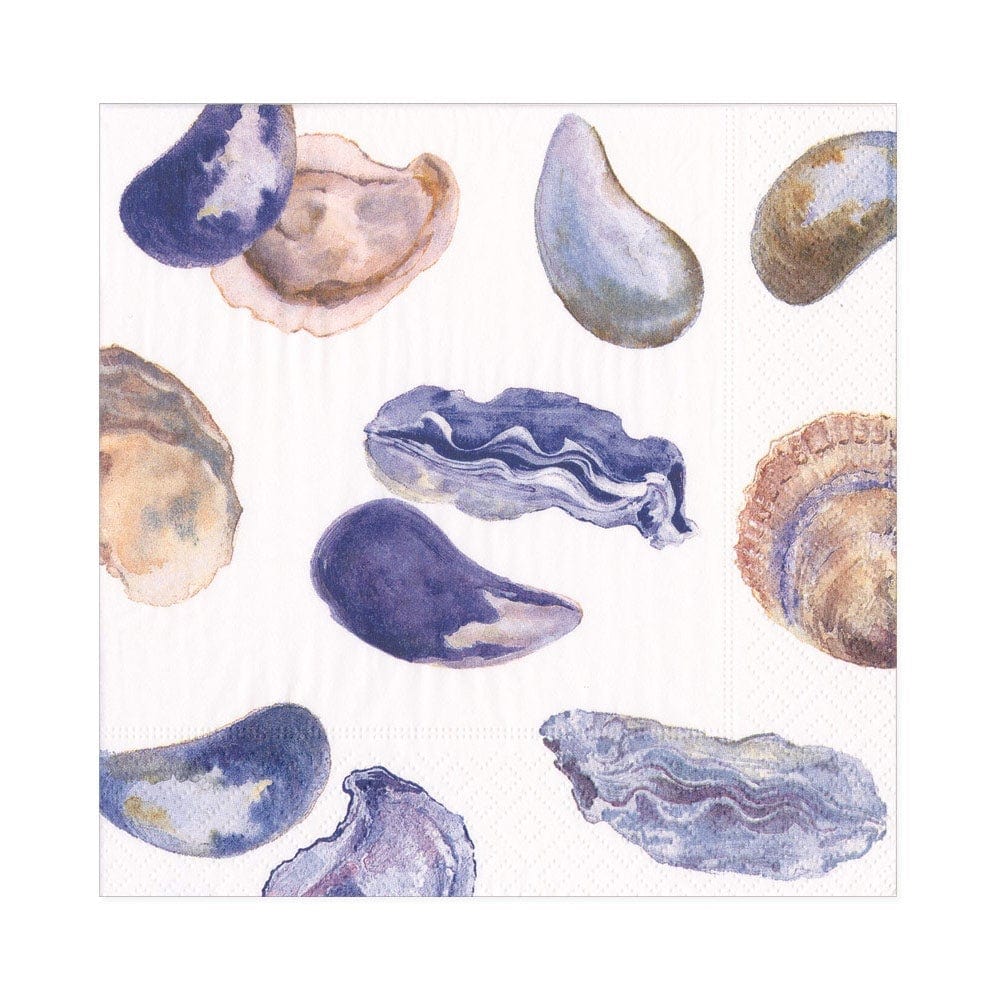 An image of Caspari Oysters and Mussels Luncheon Napkin