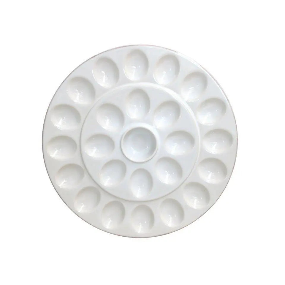 An image of CasaFina Cook & Host White Egg Platter