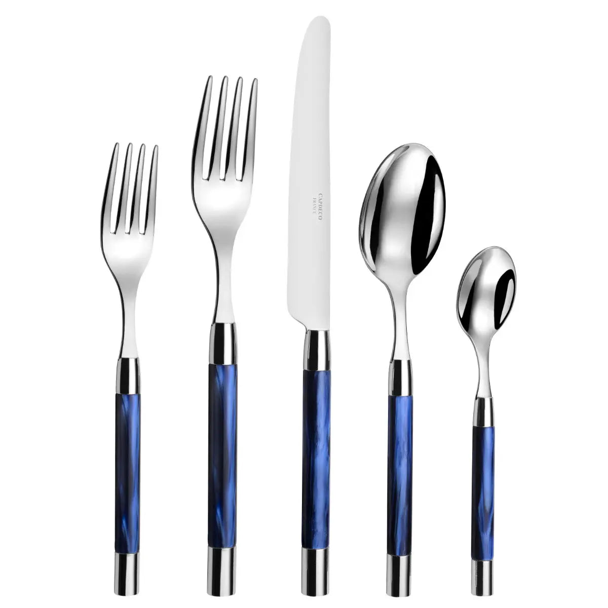 An image of Capdeco Conty Blue 5-Piece Place Setting