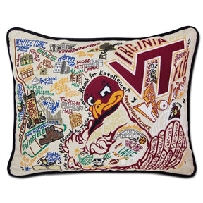 Catstudio Virginia Tech Collegiate Embroidered Pillow