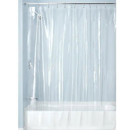 An image of Interdesign Clear Vinyl Shower Curtain Liner