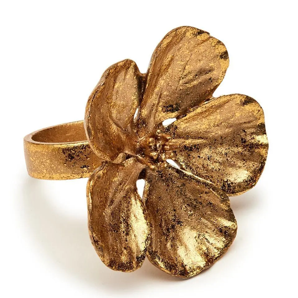 An image of Deborah Rhodes Golden Dogwood Napkin Ring