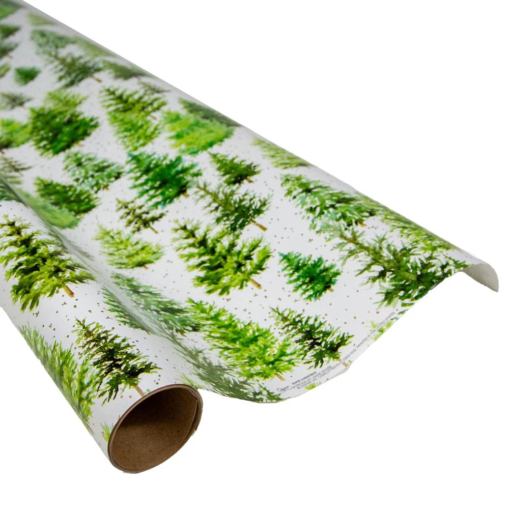 An image of Capsari White Christmas Gift Wrap