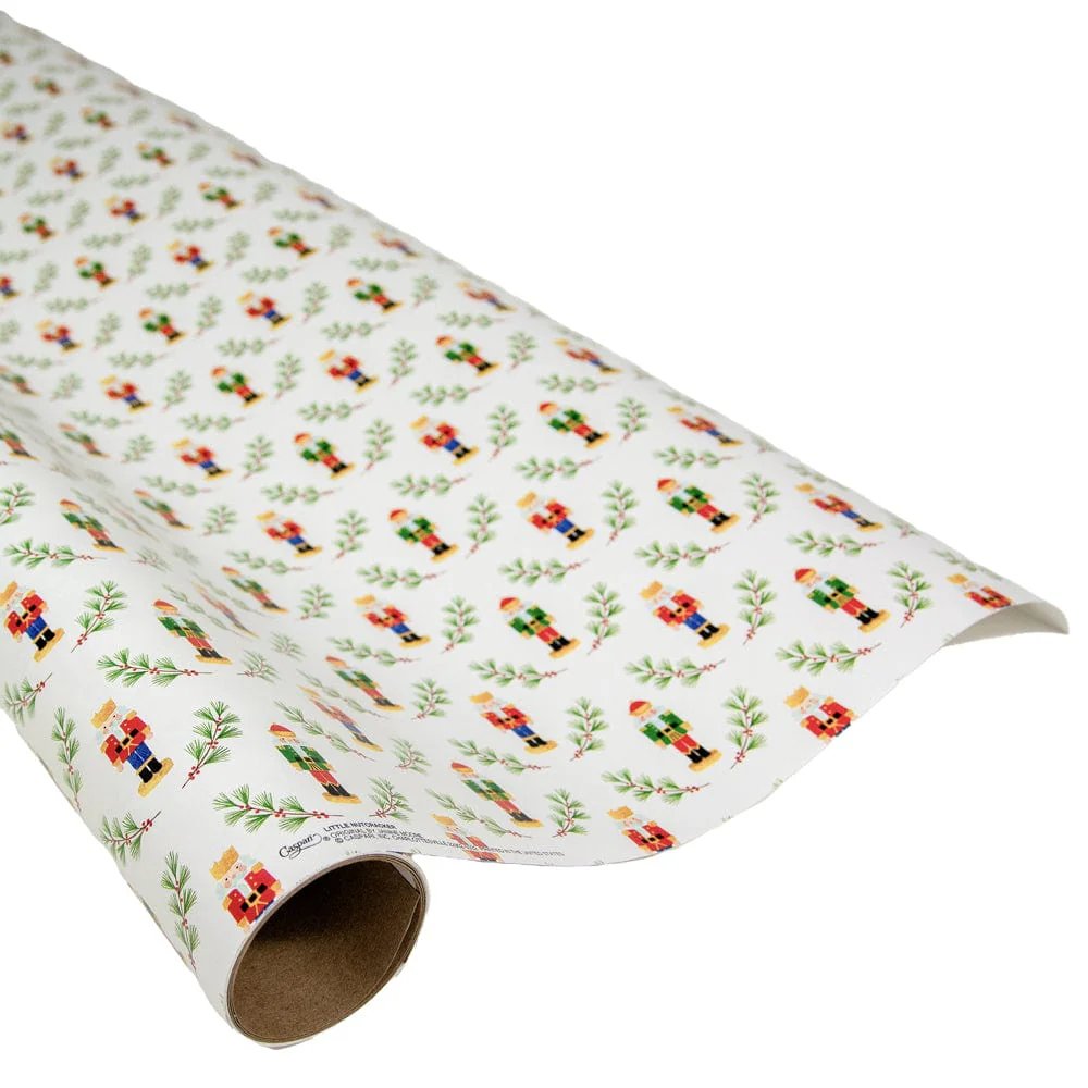 An image of Caspari Little Nutcracker Gift Wrap