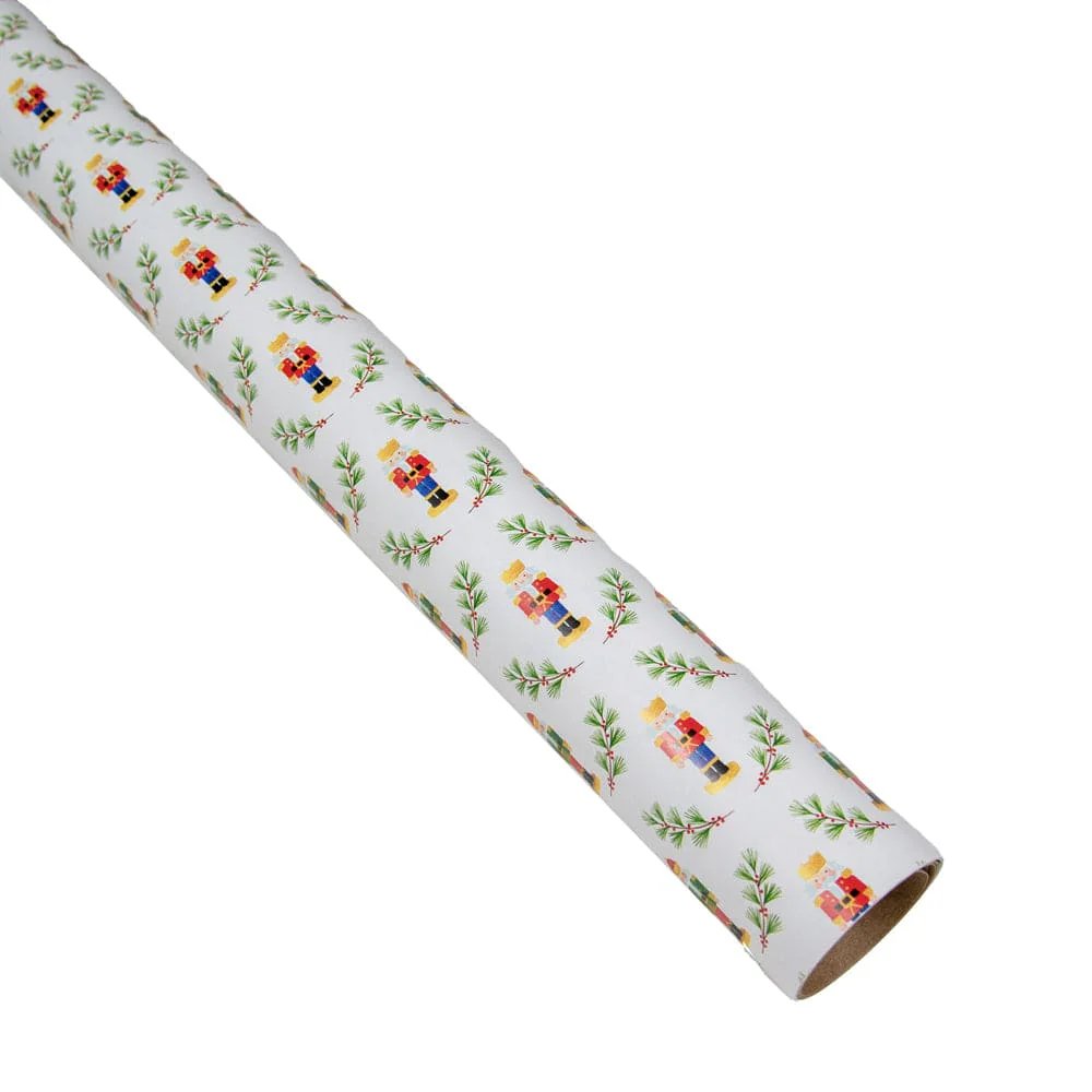 An image of Caspari Little Nutcracker Gift Wrap