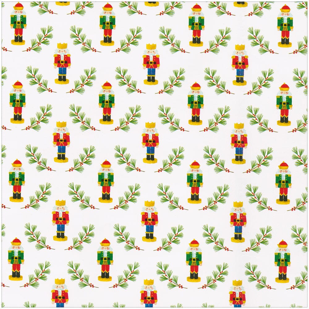 An image of Caspari Little Nutcracker Gift Wrap