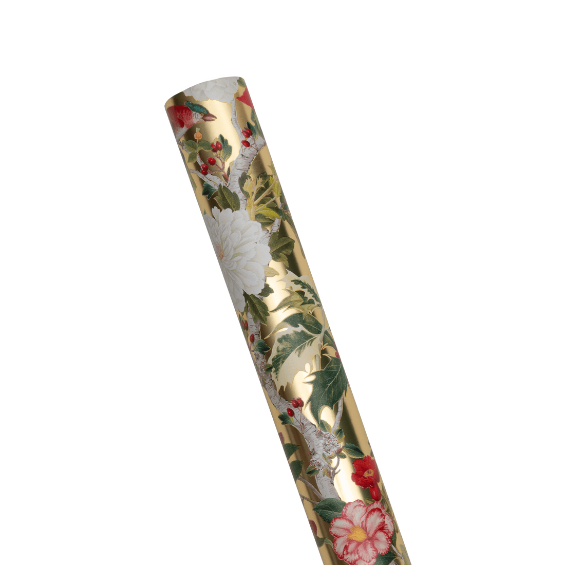 An image of Caspari Christmas Chinoiserie Gold Gift Wrap