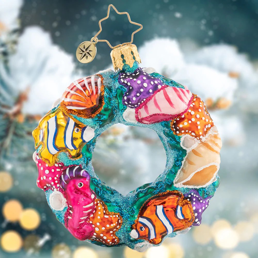 Christopher Radko Under the Sea Wreath Gem Ornament