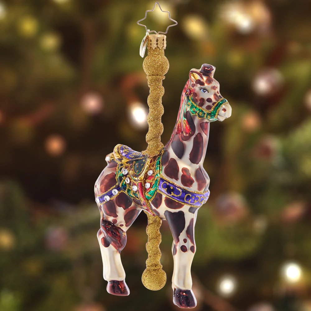 An image of Christopher Radko Gilded Giraffe Ornament