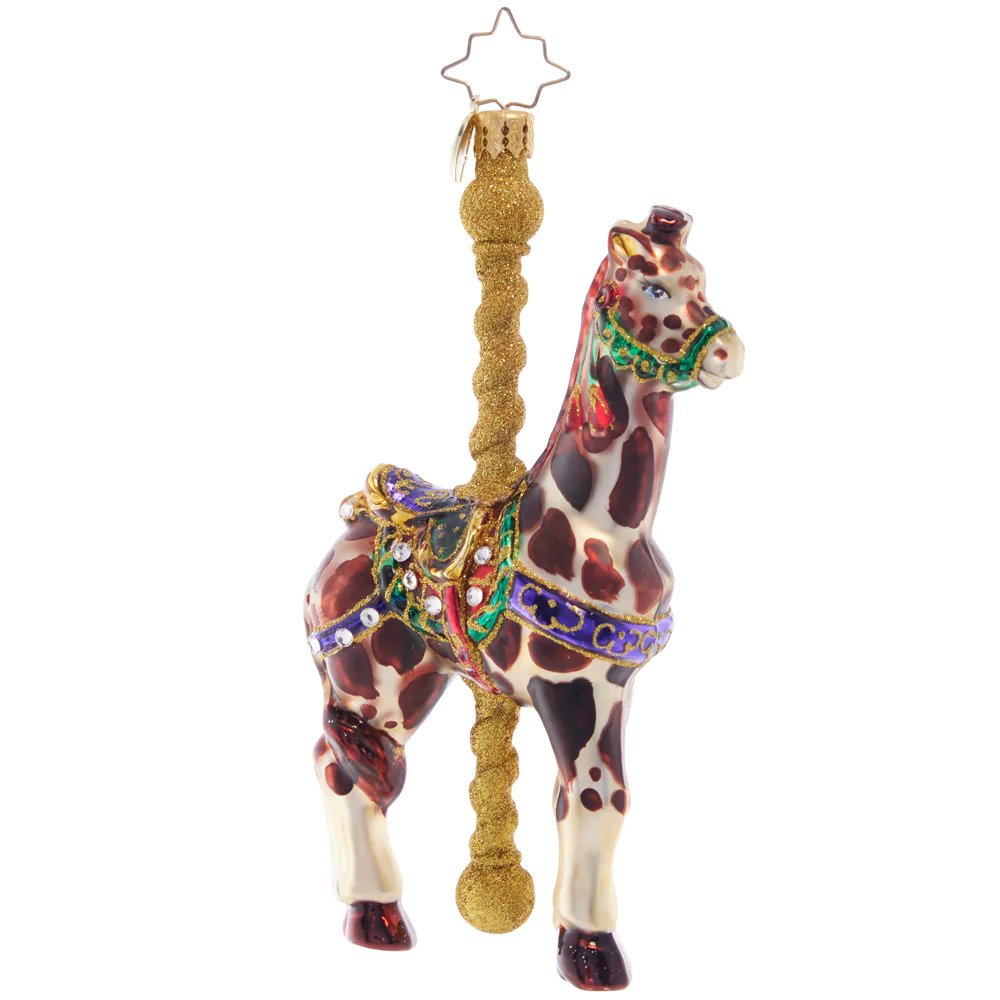 An image of Christopher Radko Gilded Giraffe Ornament