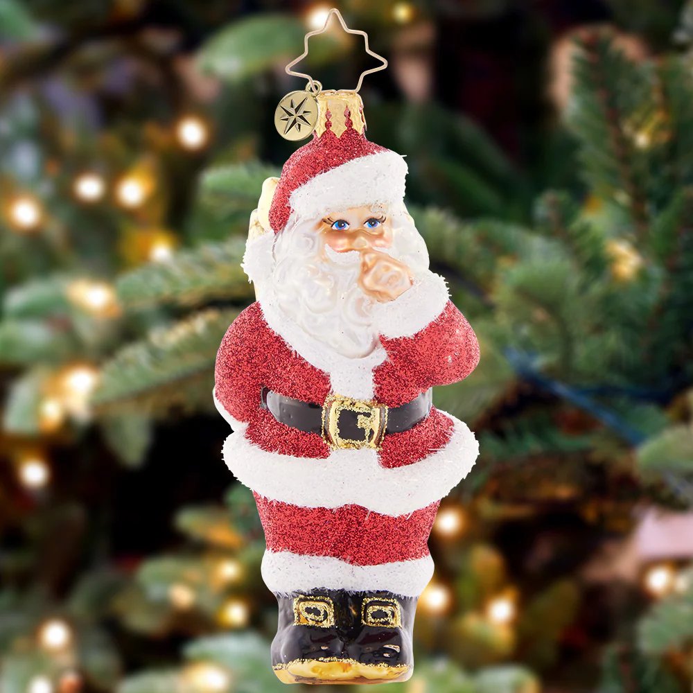 An image of Christopher Radko Santa's Big Surprise Ornament