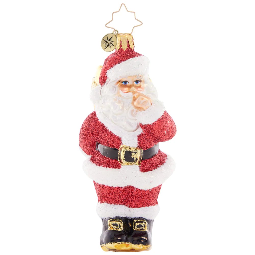 An image of Christopher Radko Santa's Big Surprise Ornament