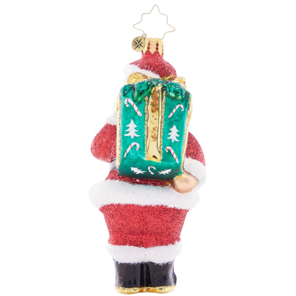 An image of Christopher Radko Santa's Big Surprise Ornament