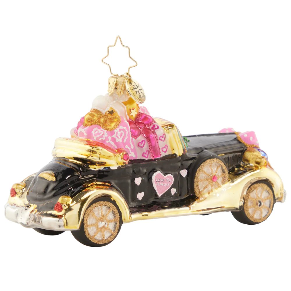 An image of Christopher Radko Just Married Roadster Ornament