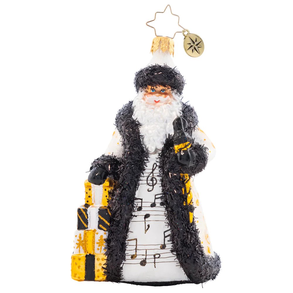 An image of Christopher Radko Musical Merriment Santa Ornament