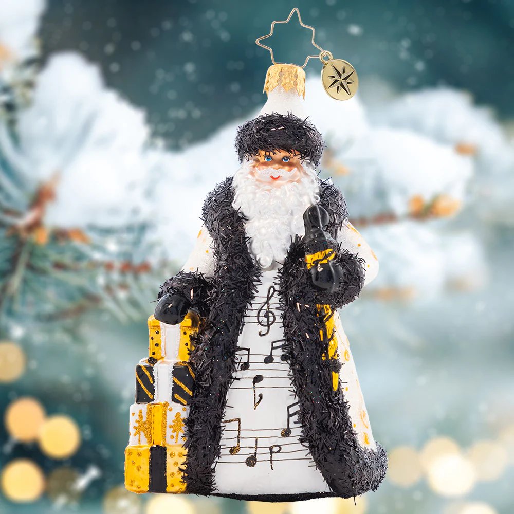 An image of Christopher Radko Musical Merriment Santa Ornament