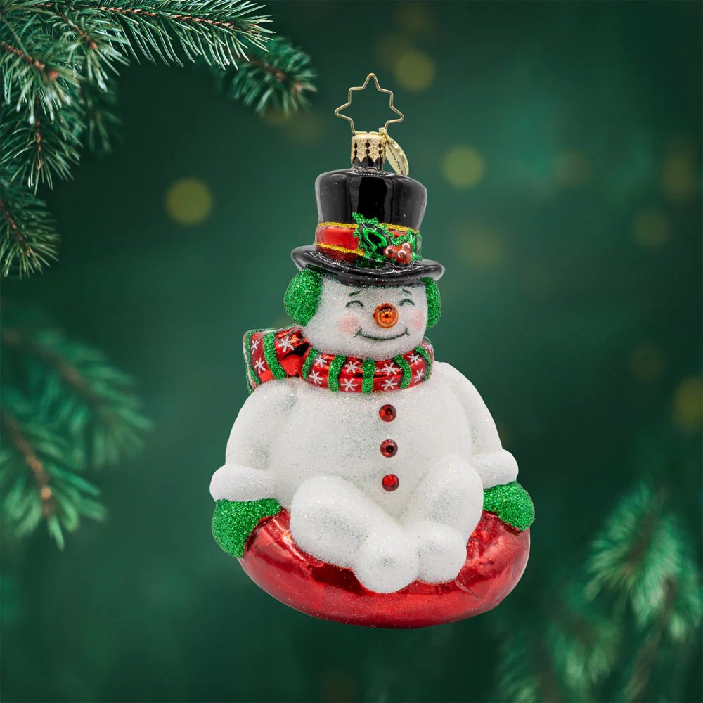 Christopher Radko Snowy Slider Ornament