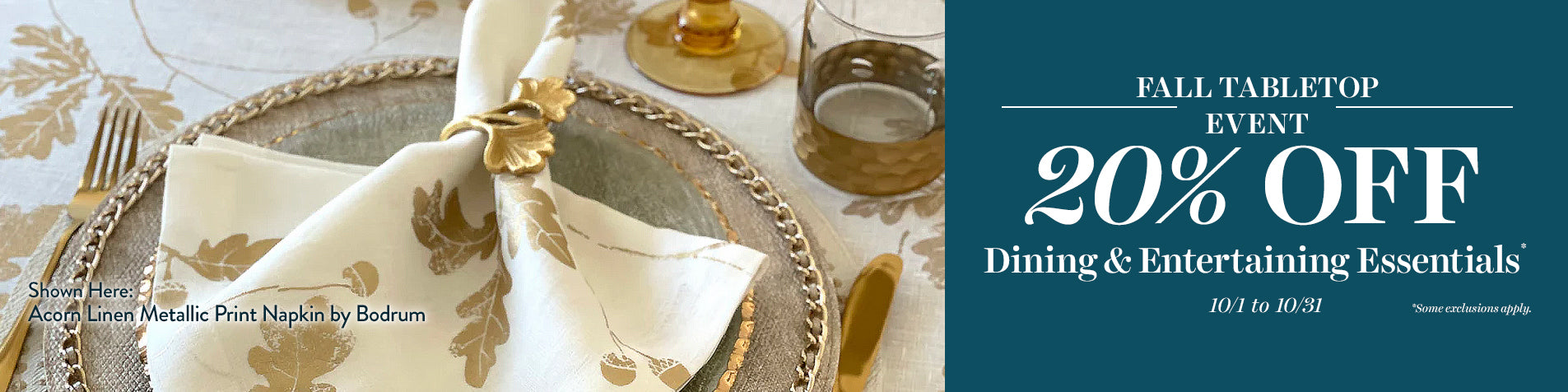 Fall Tabletop Sale