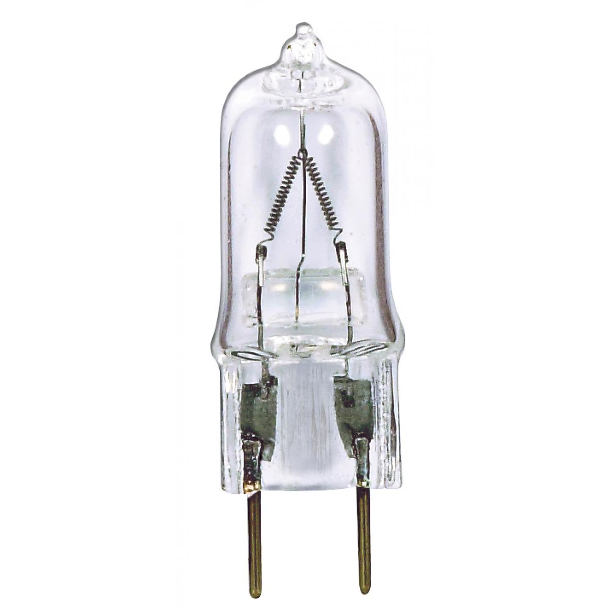 An image of Satco 50 watt Halogen T4- Clear Bi Pin G8 base 120 volts