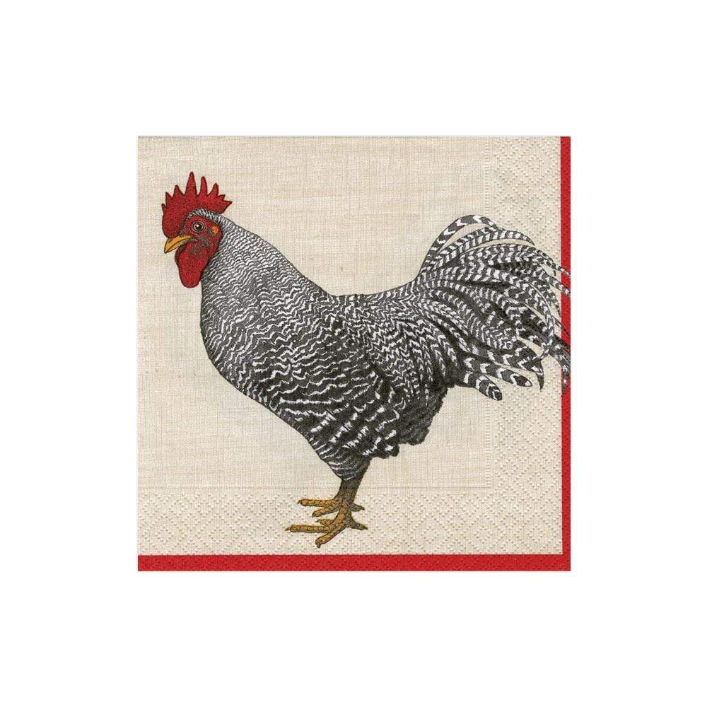 Caspari Le Coq Cocktail Napkins