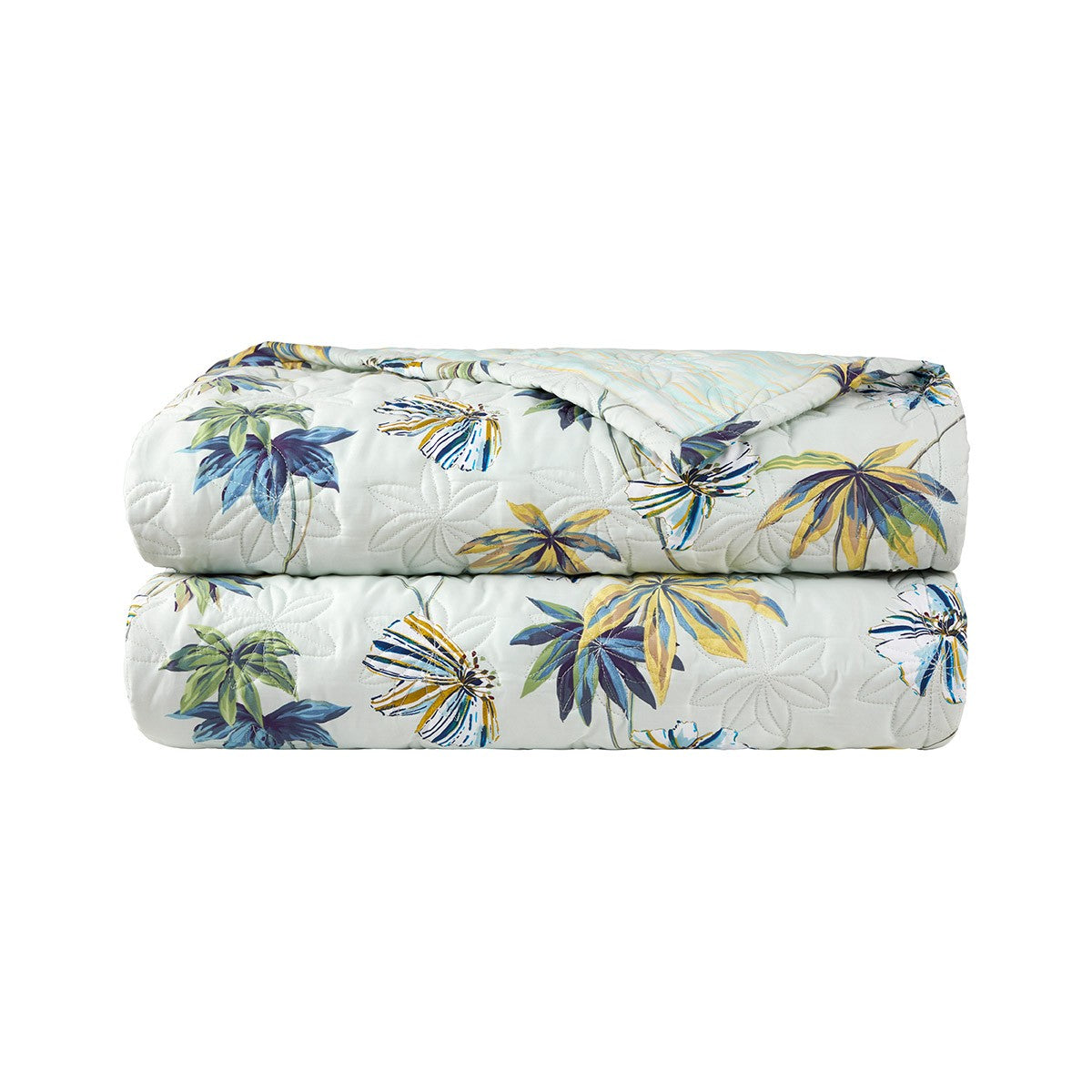 An image of Yves Delorme Tropical Quilted Coverlet