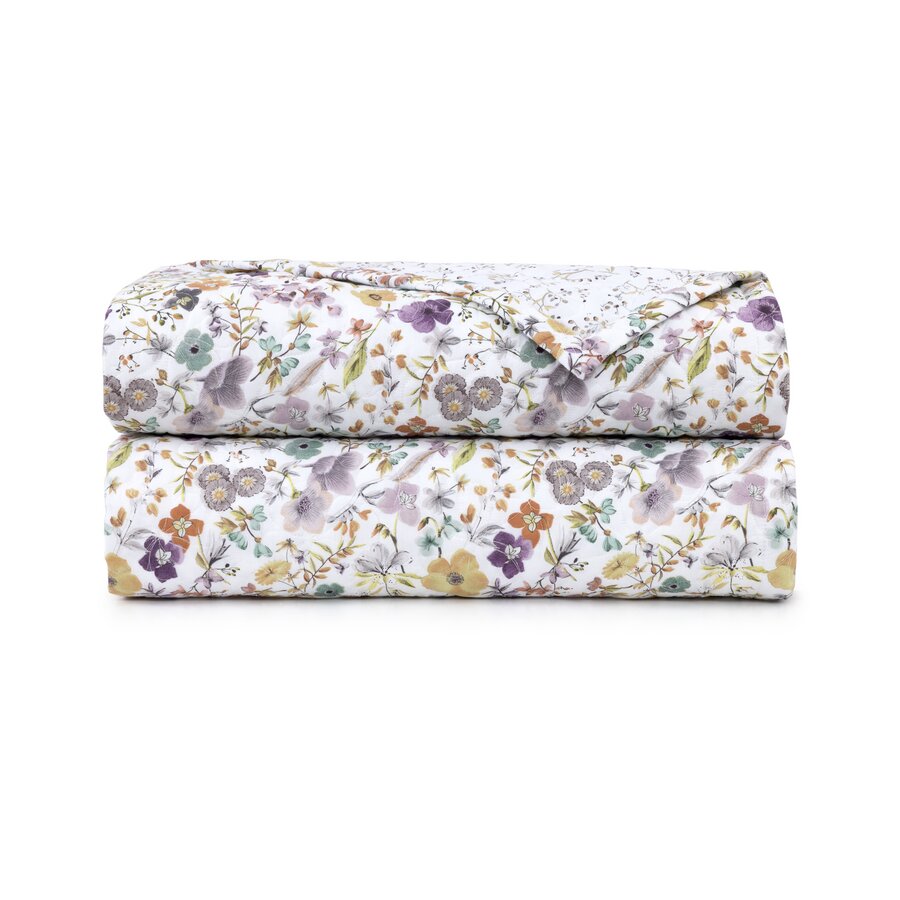 An image of Yves Delorme Fleurs Quilted Coverlet