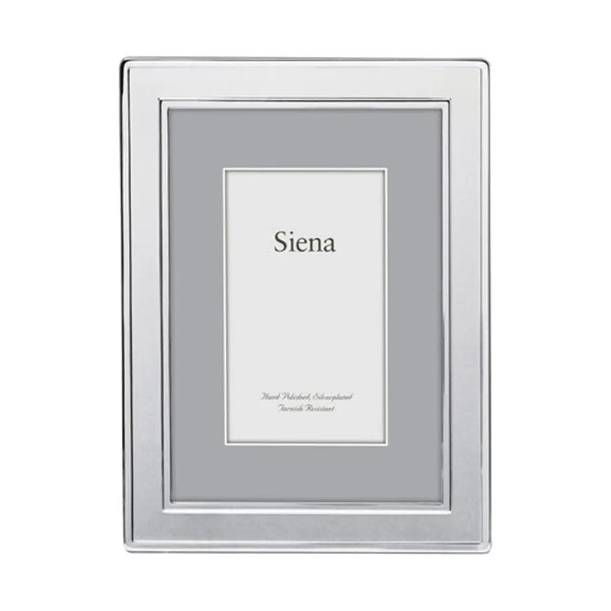 Siena Double Border Plain Silverplate Frame