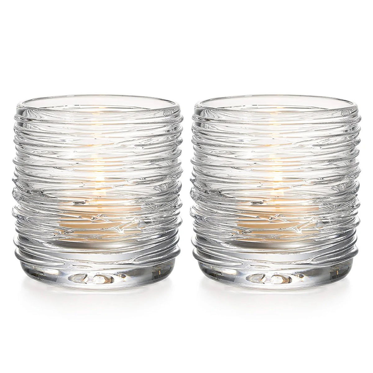 An image of Simon Pearce Echo Lake Tealight in Gift Box - Set of 2