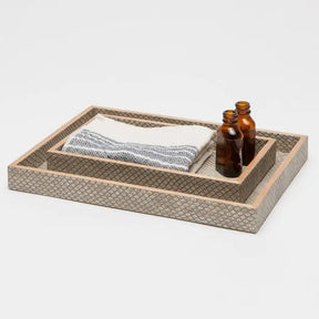 Pigeon & Poodle Goa Tray Set of 2 in Sand