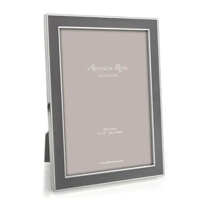 Addison Ross Enamel with Taupe Silver Frame