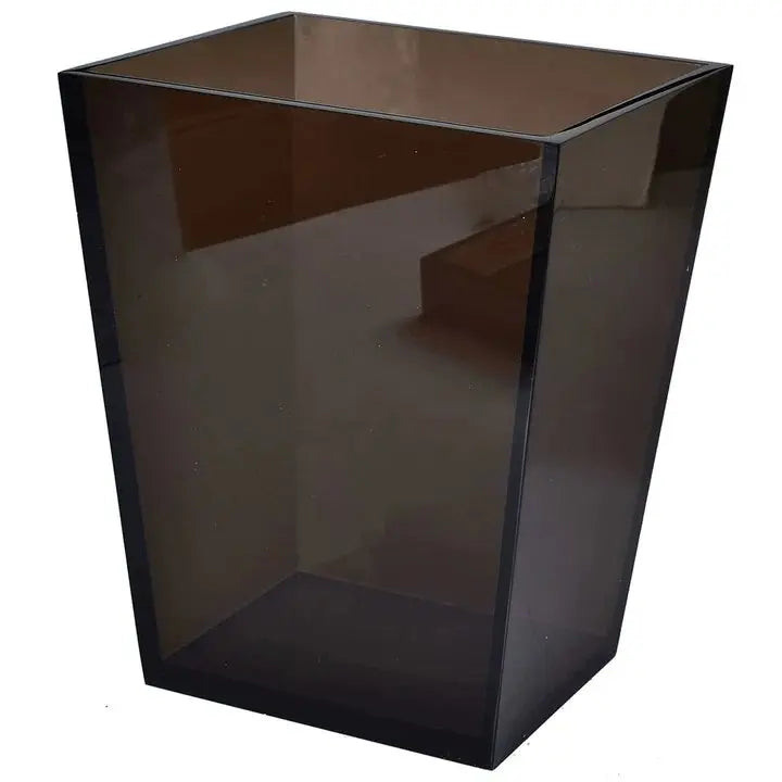 An image of Mike & Ally Smoked Ice Straight Wastebasket & Liner