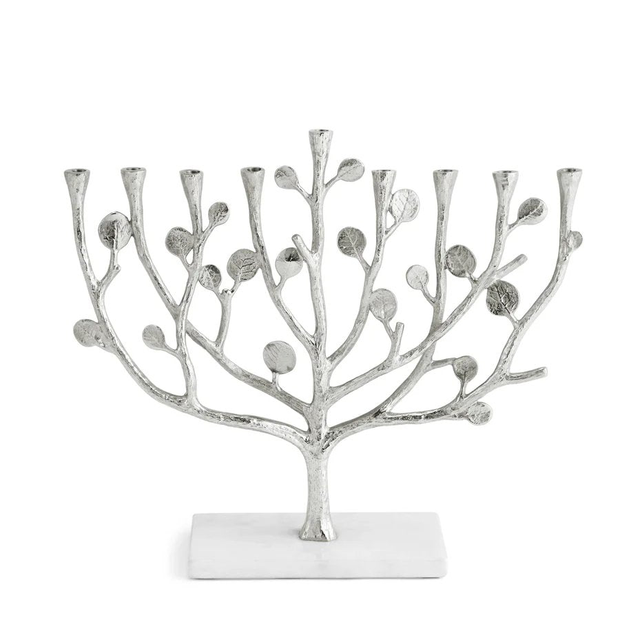 An image of Michael Aram Botanical Leaf Menorah