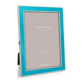 Addison Ross Enamel with Silver Frame in Blue