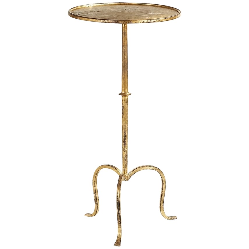 Visual Comfort Hand-Forged Martini Table - Gilded iron