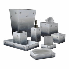 Mike and Ally Breeze Gray Straight Wastebasket and Liner