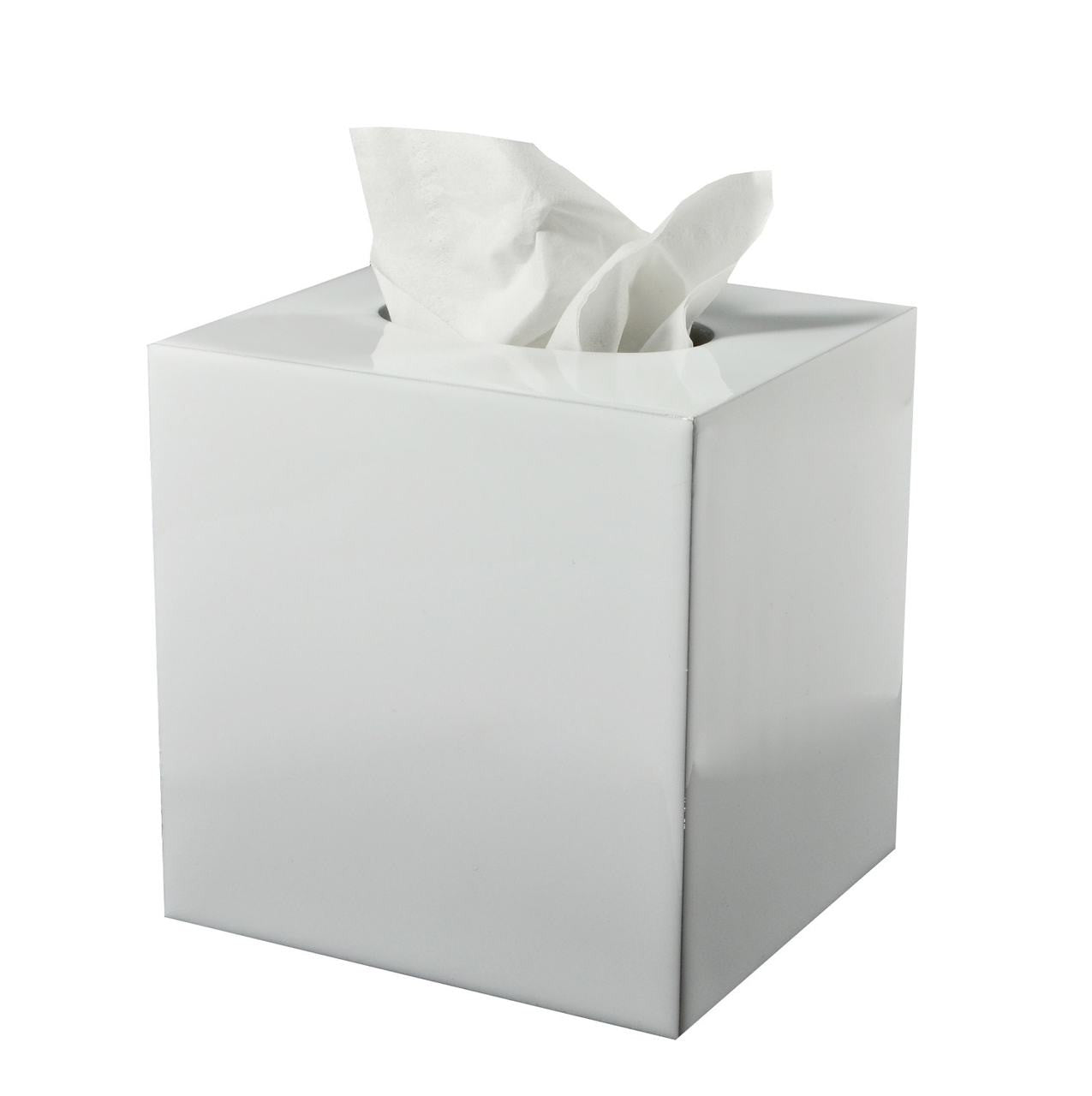 Mike and Ally Essentials Pure White Boutique Tissue Box