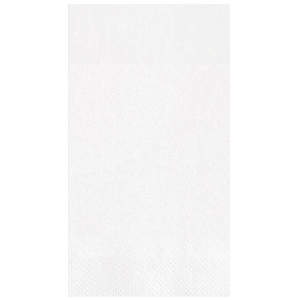 An image of Caspari White Pearl Guest Towel Napkin