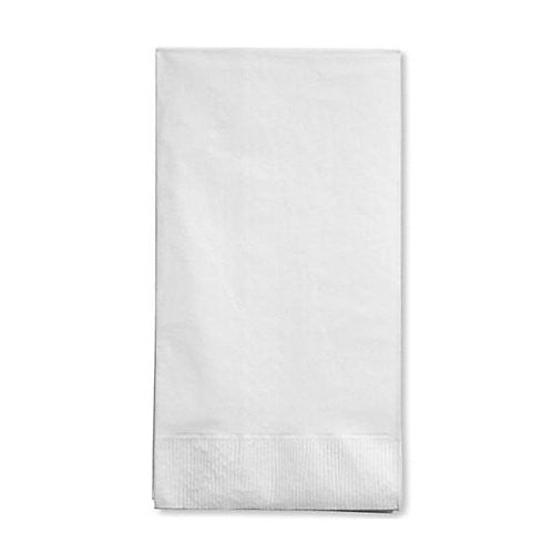 An image of Caspari White Pearl Guest Towel Napkin