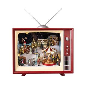 Mr. Christmas 15" Animated Musical Vintage TV
