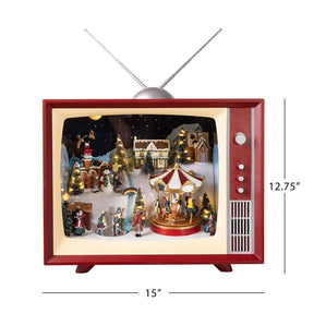Mr. Christmas 15" Animated Musical Vintage TV