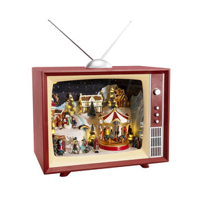 Mr. Christmas 15" Animated Musical Vintage TV