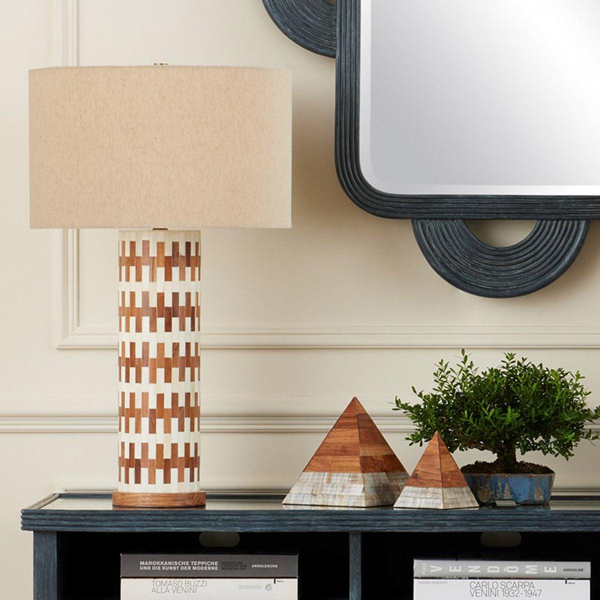 An image of Currey & Company Hyson Pyramids - Set of 2