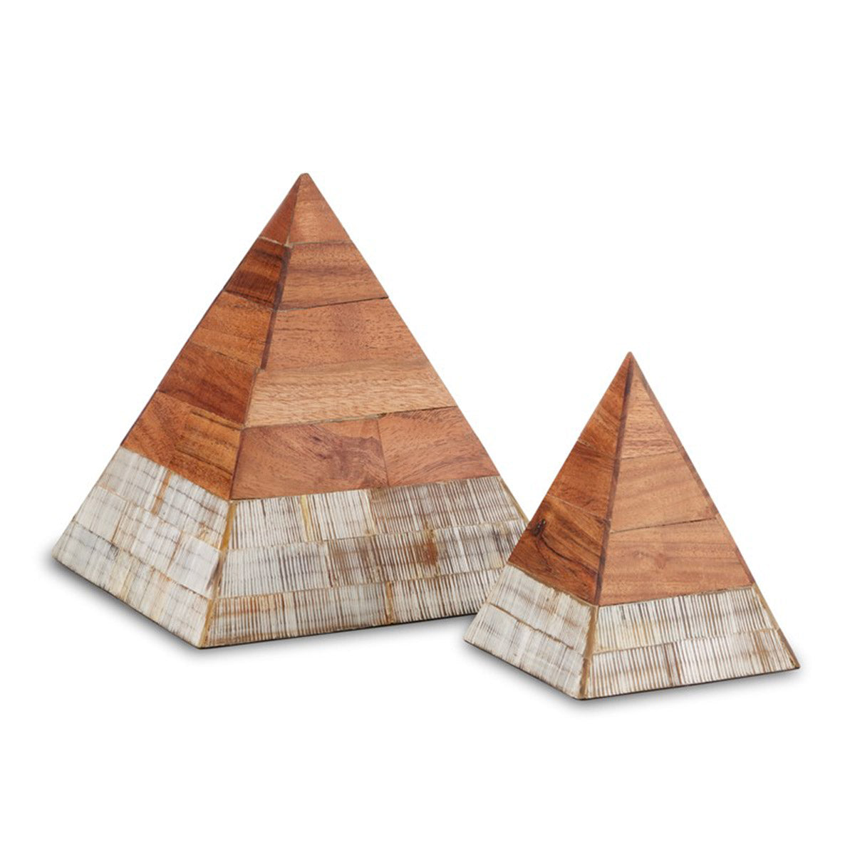 An image of Currey & Company Hyson Pyramids - Set of 2
