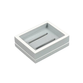 Pacific Connections Cool Grey & White Soap Dish