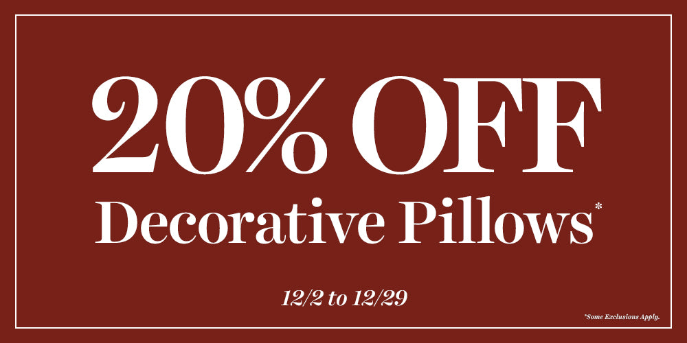 20% Off Decorative Pillow Sale