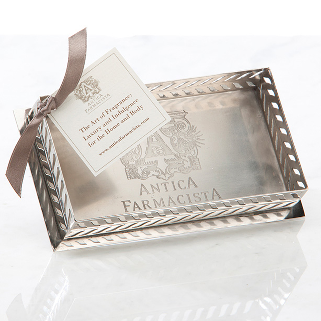 An image of Antica Farmacista Nickel Plated Bath & Body Tray